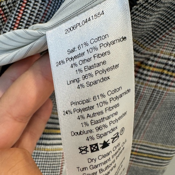 VERONICA BEARD DANIELLE DICKEY JACKET blazer Peplum Multi Plaid size 00 - Picture 9 of 10